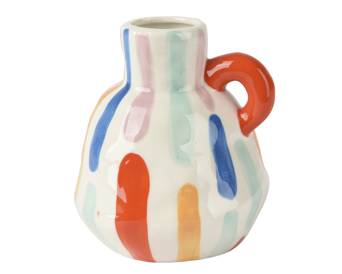 Abstract Print Small Bottle Vase