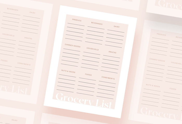Ladystrategist Alabaster Grocery List Printable and Editable Canva Template instagram canva templates social media templates etsy free canva templates
