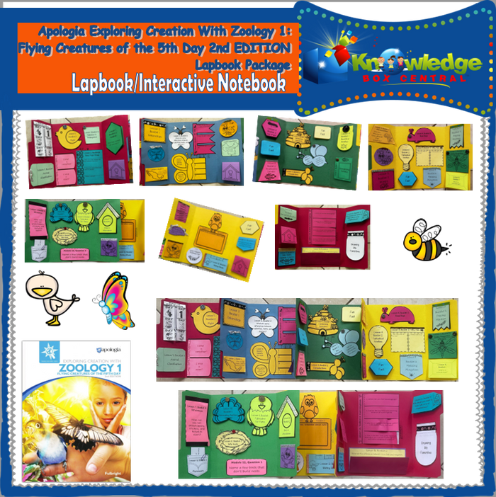 Apologia Exploring Creation w/ Zoology 1 : Flying Creatures of the 5th Day Lapbook Package 2ND EDITION