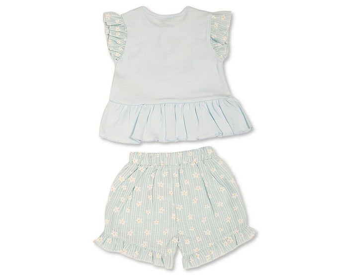 Baby Girls Woven Blouse and Shorts Set with Bows (NB-9m) (PK6) - BIS-2120-6381