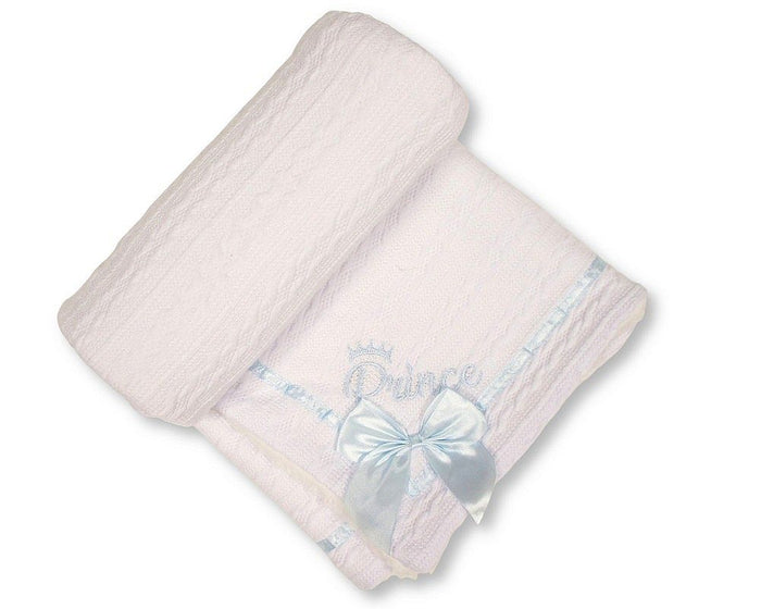 Baby Wrap with Bow and Lace - Prince (PK1) (75x90cm) BW-112-2034