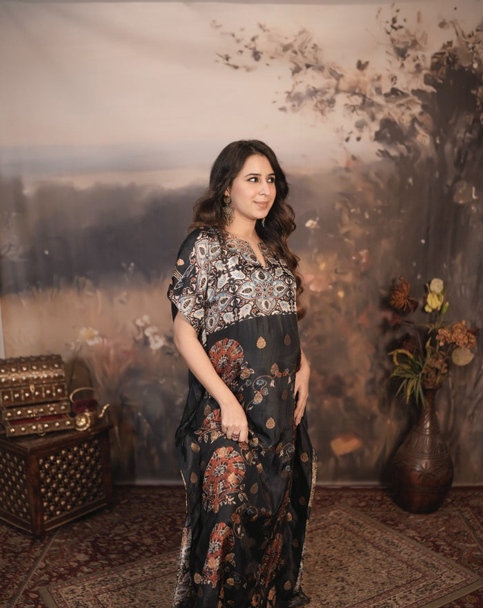 Banarasi Multicolour Long Kaftan