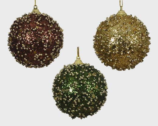 Beaded Foam Bauble - 8cm