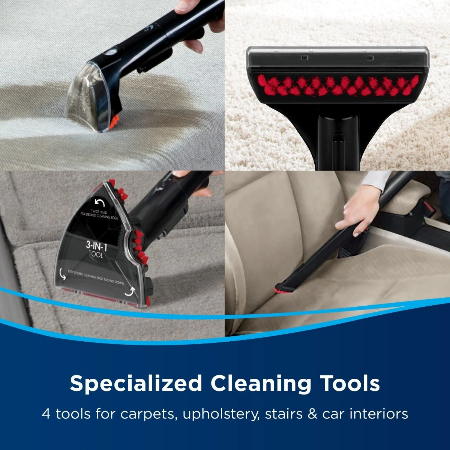 Bissell Canister Vacuum Multiclan Spot & Cain, 1600Watts, Black