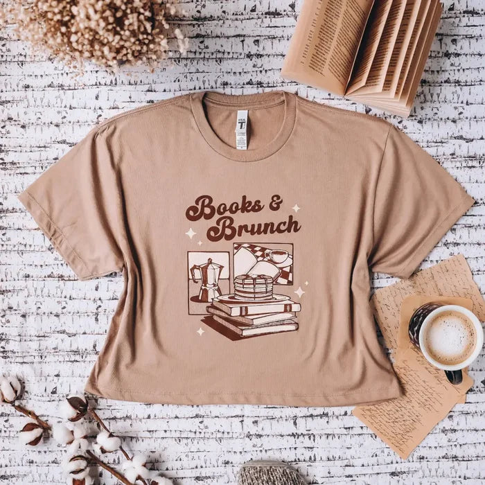 Books & Brunch Crop Tee - Shirt