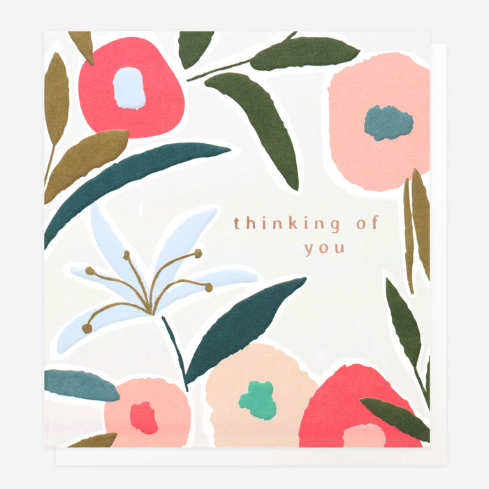 Caroline Gardner Thinking Of You Flowers Greetings Card