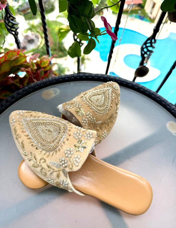 Classy Gold Mules