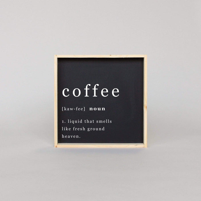 Coffee Noun | Wood Sign