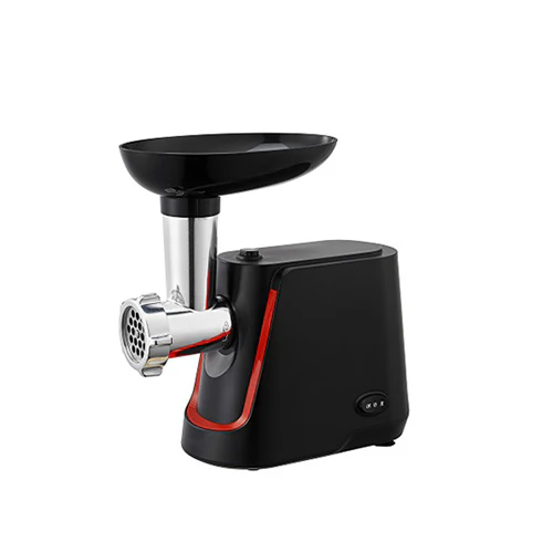 Daewoo Meat Grinder, black in color with a powerful 1000W motor, designed for grinding meat and other ingredients.
