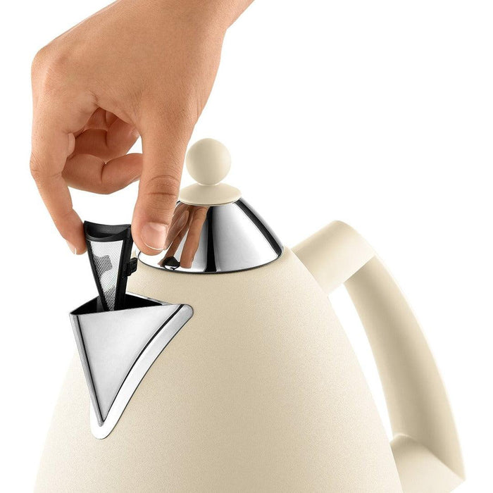DeLonghi Argento Flora 1.7L Kettle - Beige | KBX3016.BG from DID Electrical - guaranteed Irish, guaranteed quality service. (6890772758716)