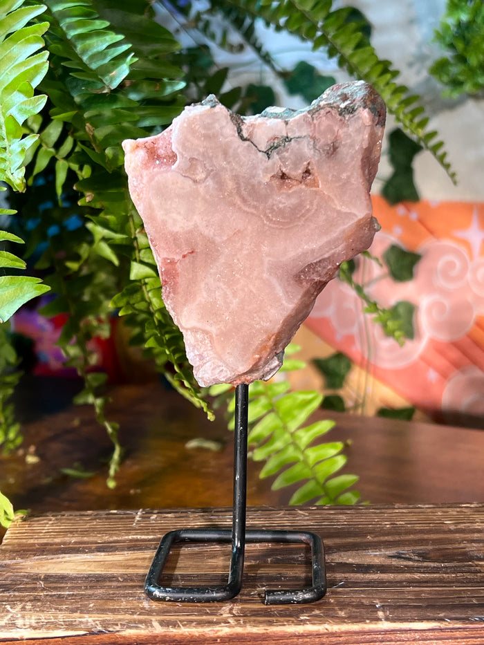 Druzy Pink Amethyst Statement Slab, Self-Standing # 18