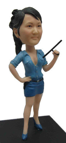 Female Cop Costume Bobblehead - National Bobblehead HOF Store