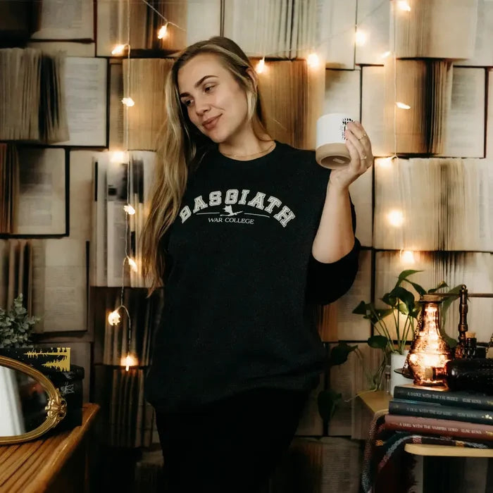 Fourth Wing Inspired: Basgiath College Pullover Sweater Shirt