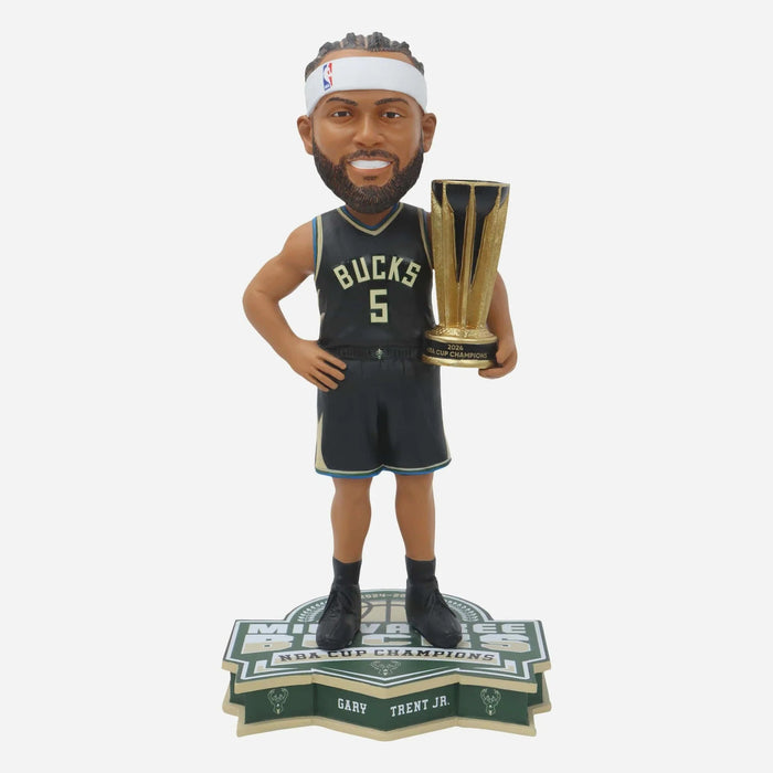 Gary Trent Jr. Milwaukee Bucks 2024 NBA Cup Champions NBA Basketball Bobblehead
