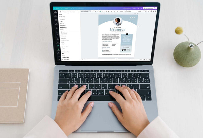 Ladystrategist Ginger Speaker One-Sheet Canva Template instagram canva templates social media templates etsy free canva templates