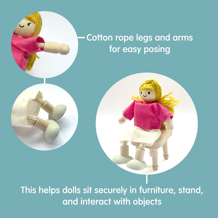 Girl Dollhouse Figure - Medium Skin Tone - Babies in Bloom
