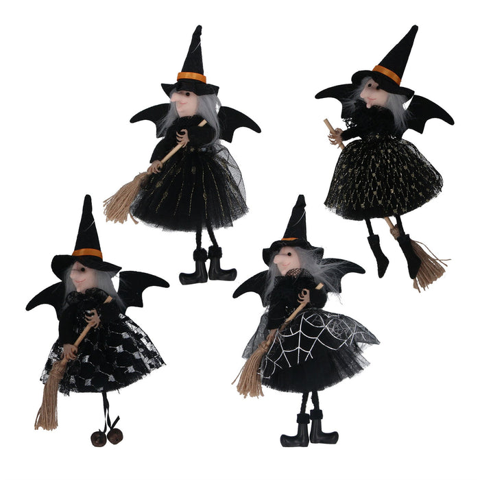 Gisela Graham Black Witch With Broom