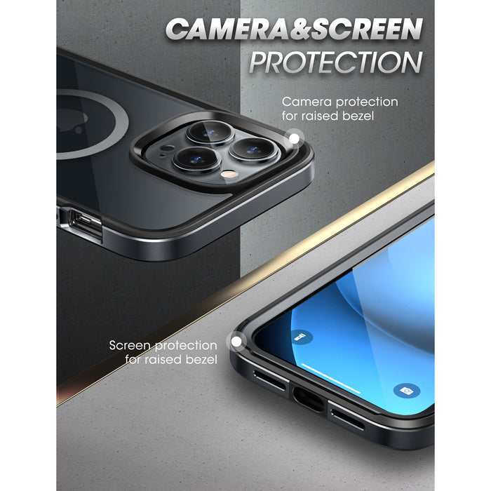 iPhone 14 Pro 6.1 inch Unicorn Beetle EDGE MAG with Screen Protector Clear Case-Black