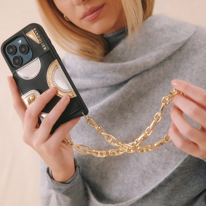 Isla Wristlet Strap - Gold/Gold