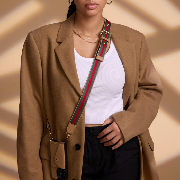 Kimberly Adjustable Strap Only - Tan/Gold Bandolier