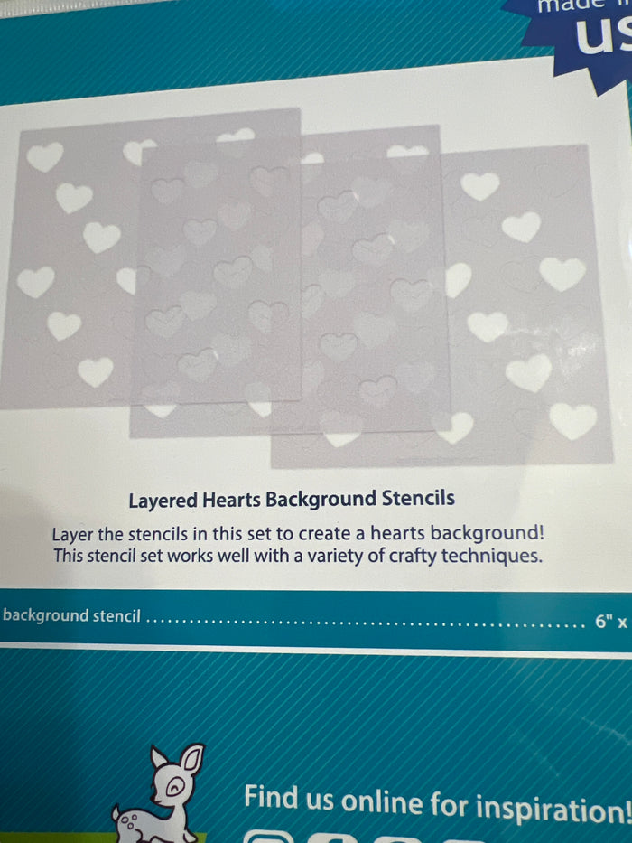 layered hearts stencil set by Lawn Fawn