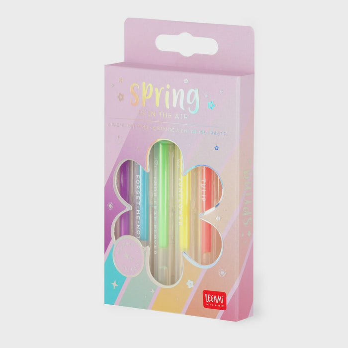 Legami Set Of 6 Mini Gel Pens - Spring Is In The Air