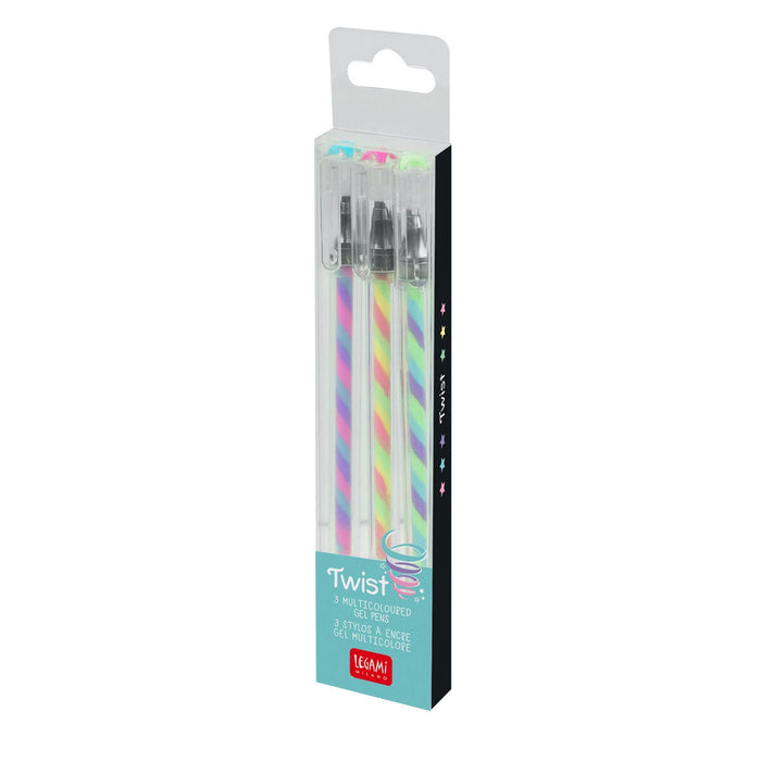 Legami Twist - Set of 3 Multicoloured Gel Pens