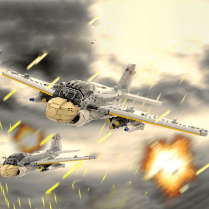 MOC - 130722 1:35 Scale A - 6E Intruder Klemmbausteine - LesDiy - Klemmbausteine