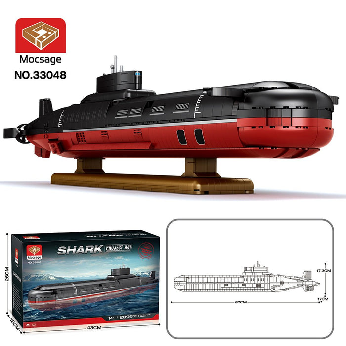 MOC - 193085 1/250 Scale Typhoon Class Submarine Klemmbausteine - LesDiy - Klemmbausteine