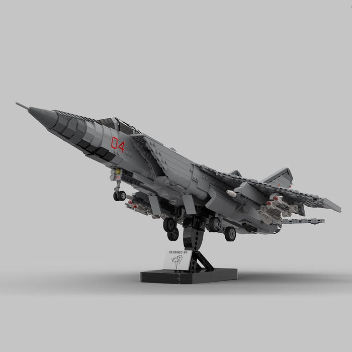 MOC - 225531 1:35 Scale MiG - 31 Foxhound Klemmbausteine - LesDiy - Klemmbausteine