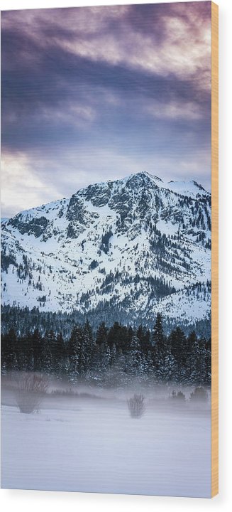 Mt Tallac Foggy Meadow - Wood Print by Brad Scott