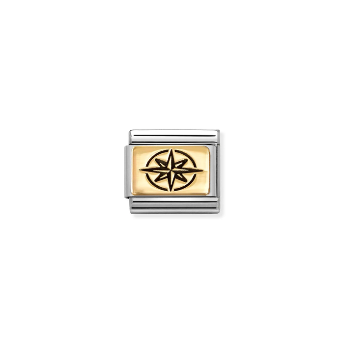 Nomination Classic Gold Windrose Charm