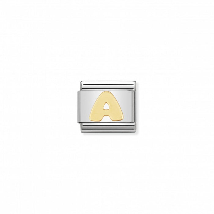 Nomination Classic Link Gold Letter A Charm