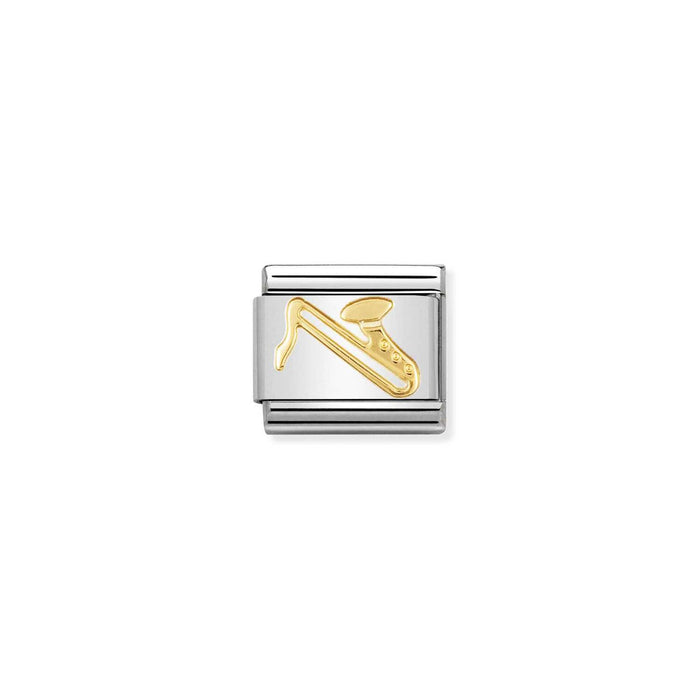 Nomination Classic Link Music 18K Gold Sax Charm