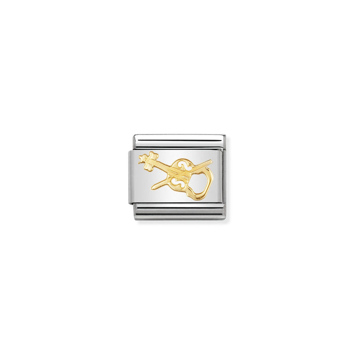 Nomination Classic Link Music 18K Gold Violin Charm
