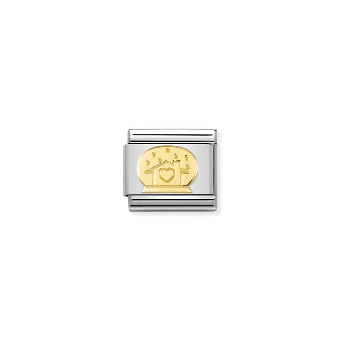 Nomination Composable Classic Gold Charm - Snowglobe With House