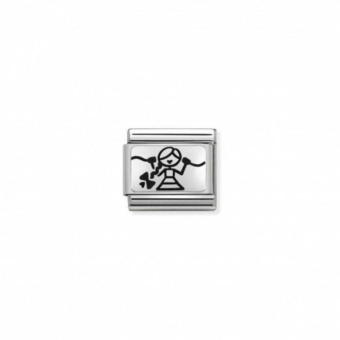 Nomination Composable Classic Silver Charm Link Girl Friend with Braid