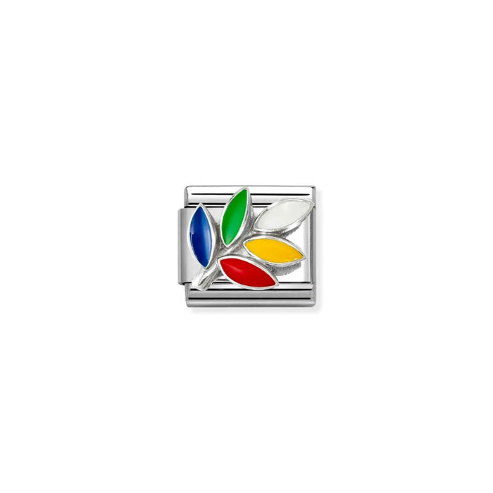 Nomination Rainbow Olive Branch Silver Charm