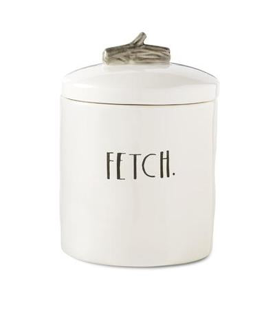 Rae Dunn Stem Print "Fetch" Dog Treat Canister