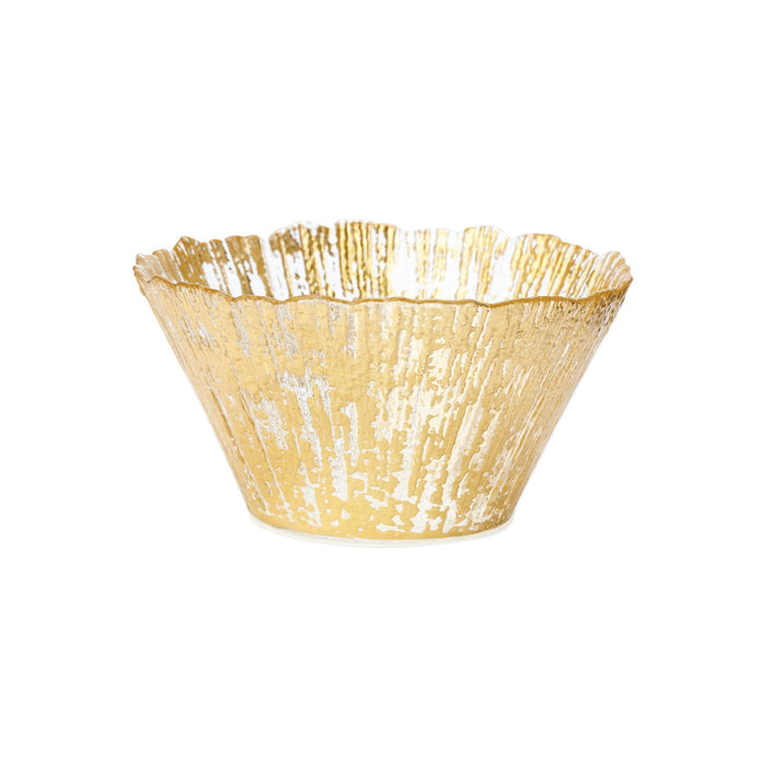 Rufolo Glass Gold Small Deep Bowl - Set of 4