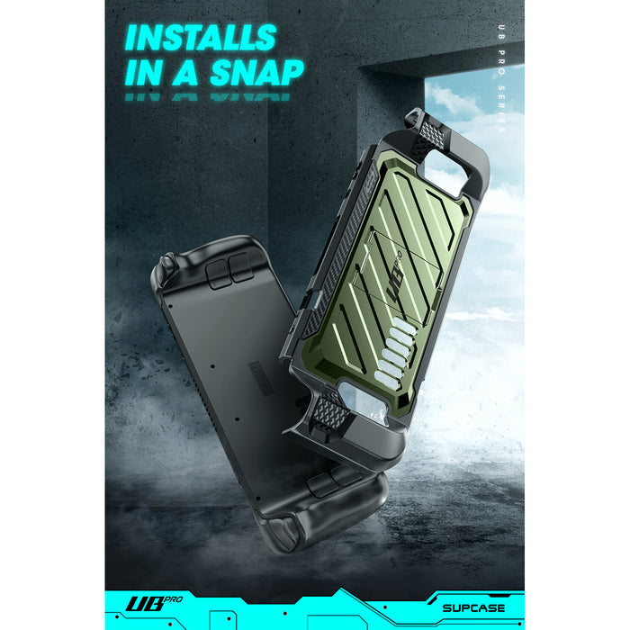 Steam Deck Unicorn Beetle PRO Rugged Kickstand Case-Metallic Green