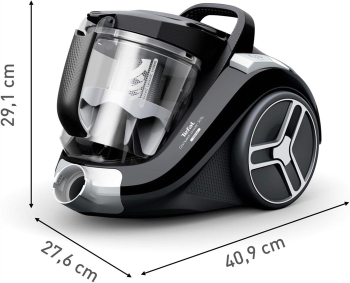 Tefal Compact Power Canister Vacuum XXL Bagless, 900Watts, Black