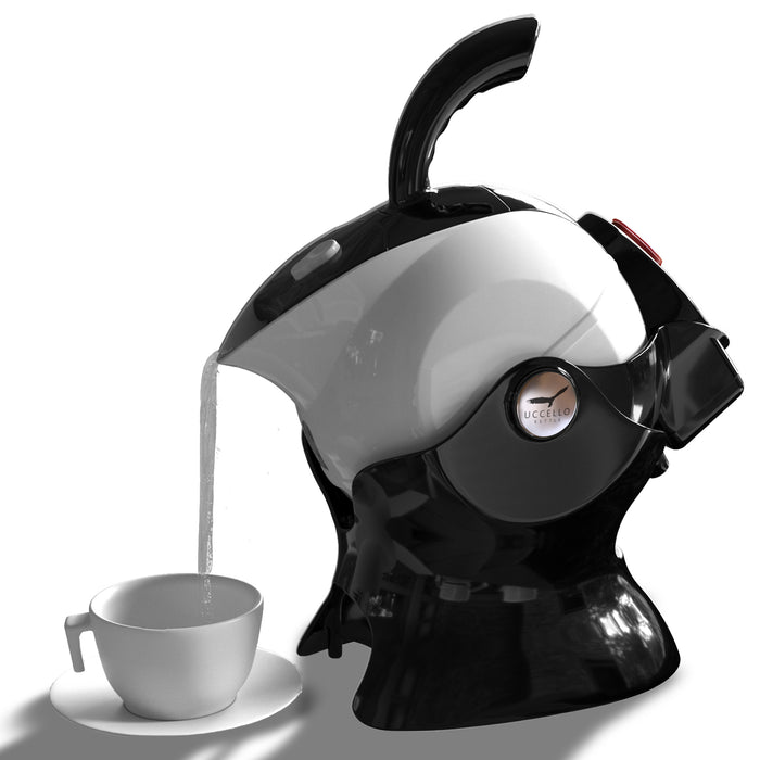 Uccello Tilt-To-Pour Kettle 1.5L – Black & White | UCELLO1 from Uccello Designs - DID Electrical