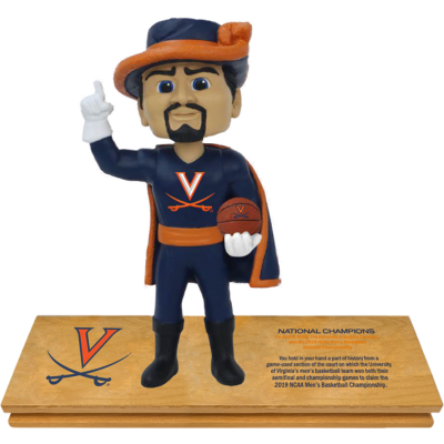 Virginia Cavaliers 2019 Men's Basketball Game Used Championship Court Bobblehead