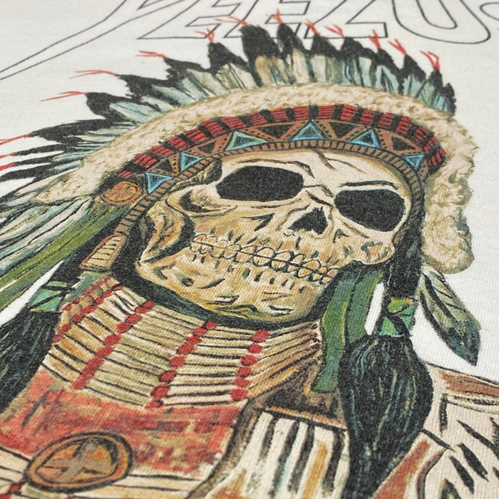 Yeezus Tour 2013 OG Native Skull Tee In White By Wes Lang