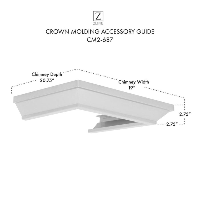 ZLINE Crown Molding 2 For Wall Range Hoods (CM2-687)