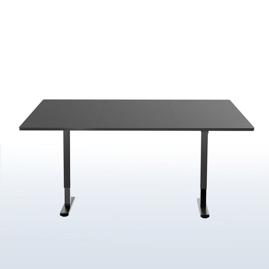 Wide surface sturdy sit or stand active workstation with adjustable height using 2 button control panel.