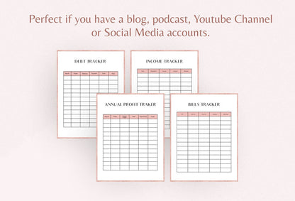 Ladystrategist 10 Page Financial Printable and Customizable Planner Canva Template instagram canva templates social media templates etsy free canva templates