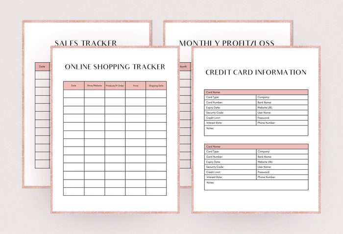 Ladystrategist 10 Page Financial Printable and Customizable Planner Canva Template instagram canva templates social media templates etsy free canva templates