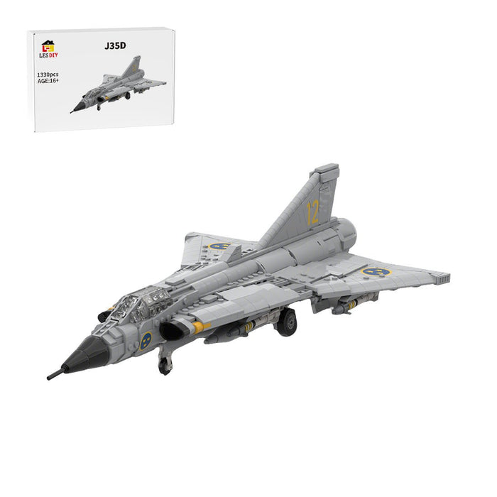 1/35 Scale Swedish J35D fighter Klemmbausteine - LesDiy - Klemmbausteine